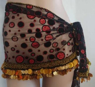 Punamusta kolikkohuivi